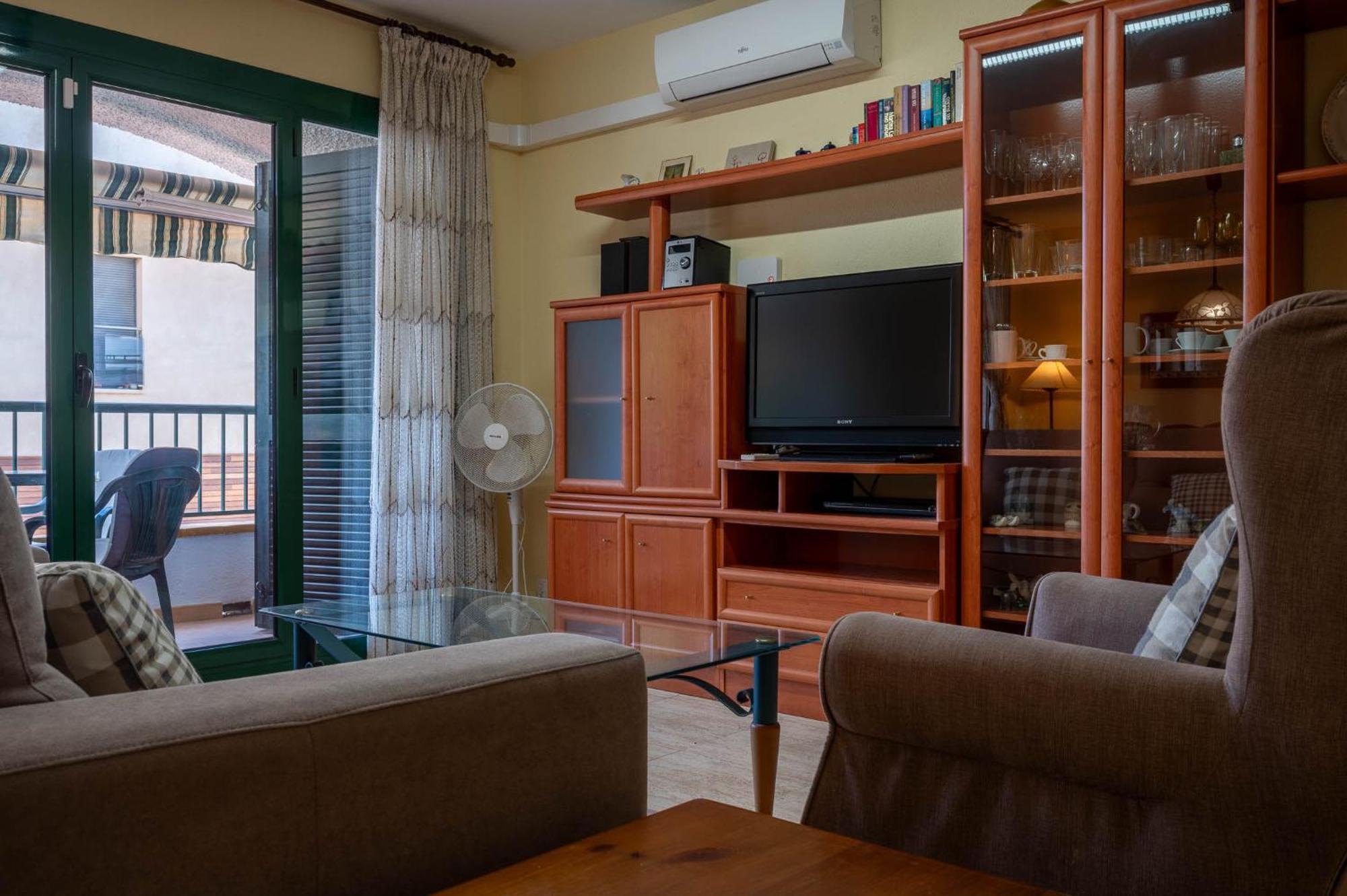 Апартаменты At044 Cerca De La Playa, Con Piscina Y Airco Торредембарра Экстерьер фото